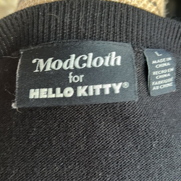 Modcloth x Hello Kitty Oh So Supercute black sweater vibrant rainbow retro style - Picture 10 of 16